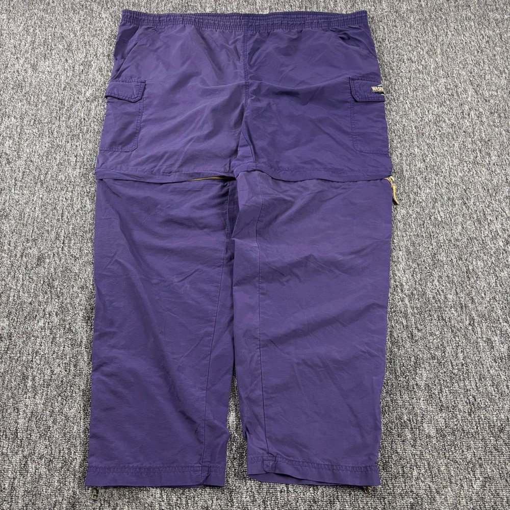 Baggy Y2K Vintage Washington Huskies Starter Convertible Track Pants Purple XL